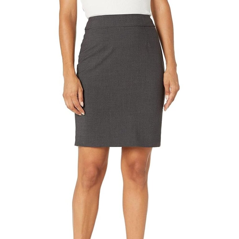 Calvin Klein Straight Fit Suit Skirt Women's Plus Size 18W Gray Lined Office